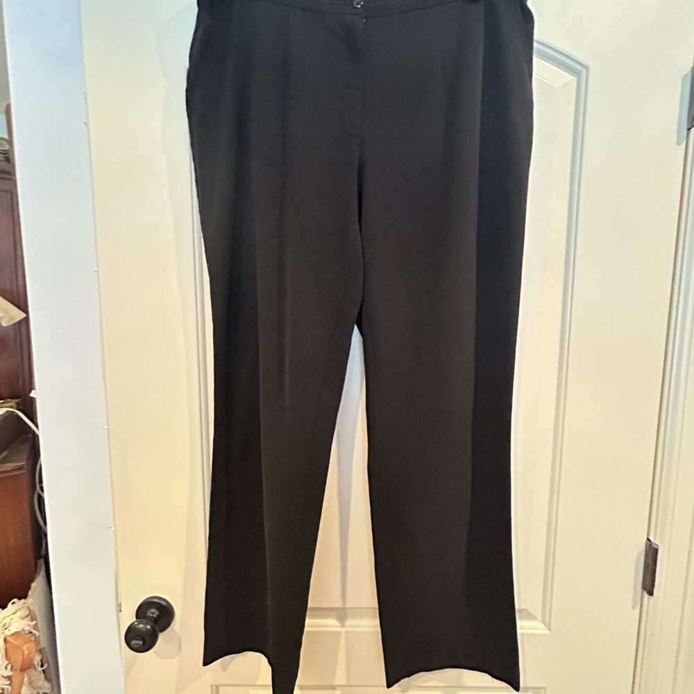 JM Collection Black Straight-Leg Dress Pants
